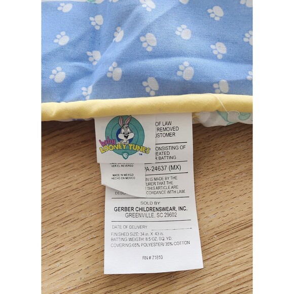 Vintage Baby Looney Tunes Day at the Zoo Baby Bedding & Diaper Stacker - Picture 7 of 8